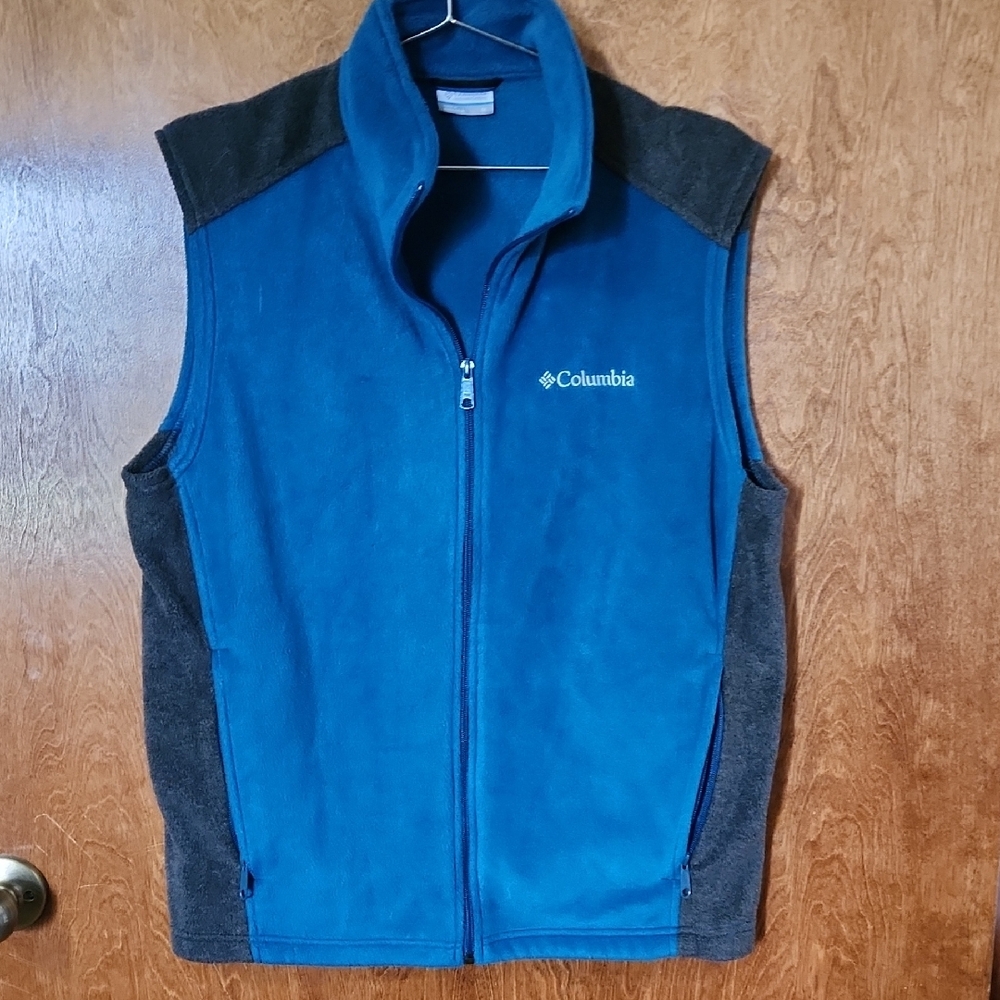 Columbia Blue and Gray Fleece Vest